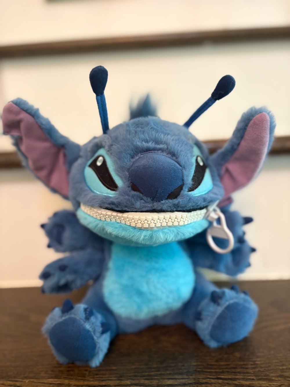 Disney Stitch Zipper Mouth Plush 9” Lilo and Stitch Rare Zip Feature - Picture 2 of 5